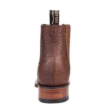 Los Altos Men's Square Toe Rage Leather Short Boots LAB-82BM9940 - 6