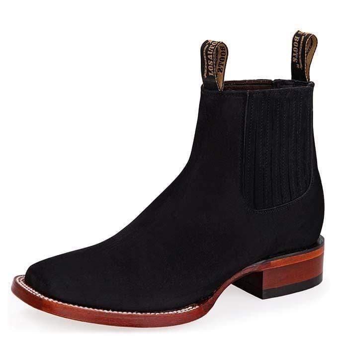 Los Altos Men's Square Toe Suede Leather Short Boots LAB-82B63-A - 6