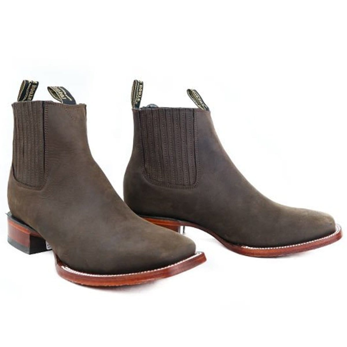 Los Altos Men's Square Toe Suede Leather Short Boots LAB-82B63-A - 6
