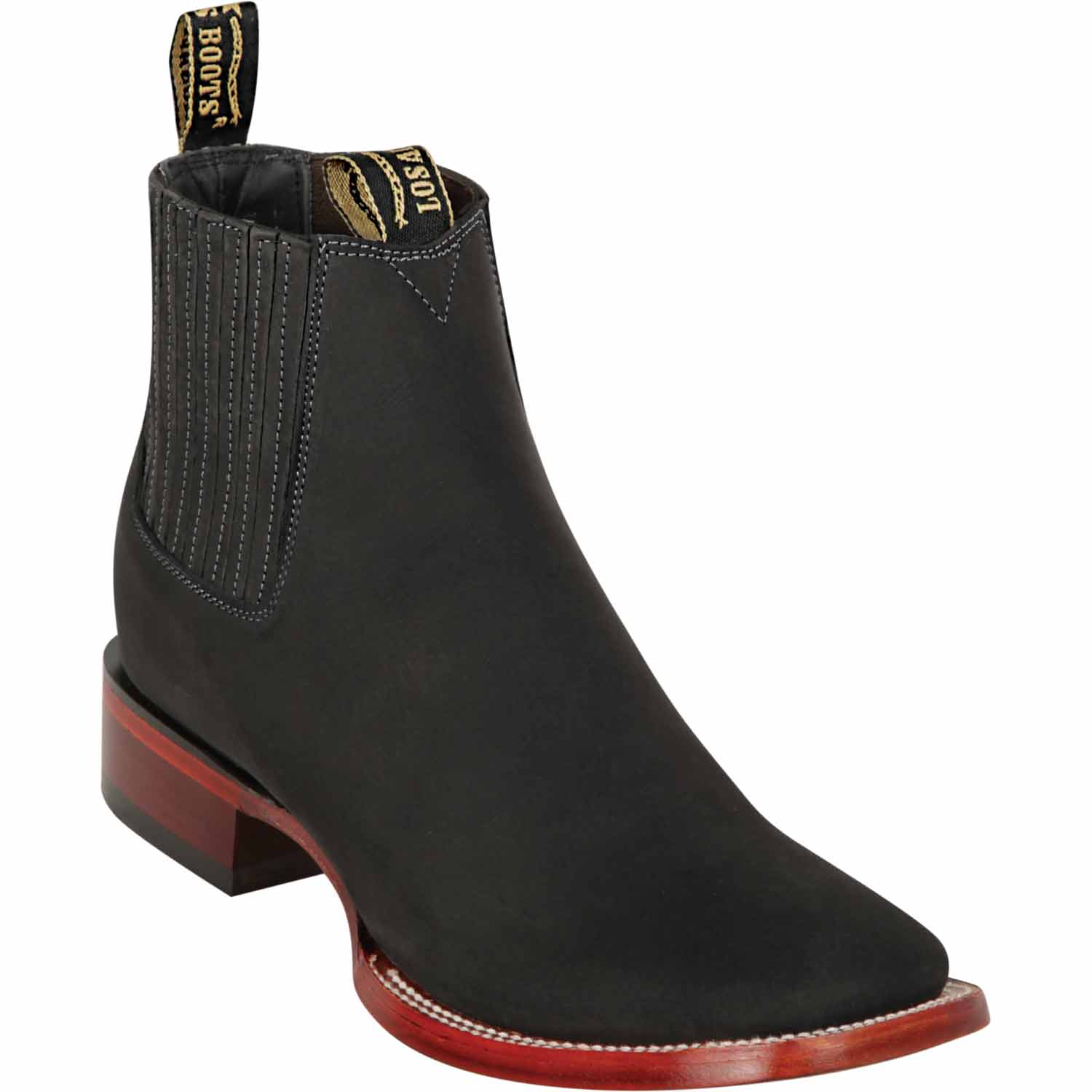 Los Altos Men's Square Toe Suede Leather Short Boots LAB-82B63-A - 6