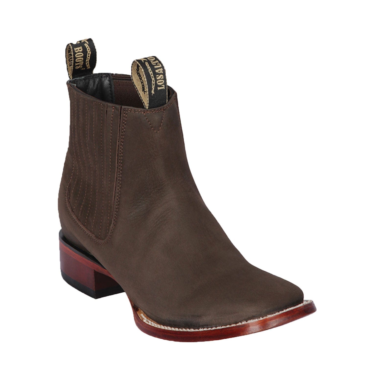 Los Altos Men's Square Toe Suede Leather Short Boots LAB-82B63-B - 6