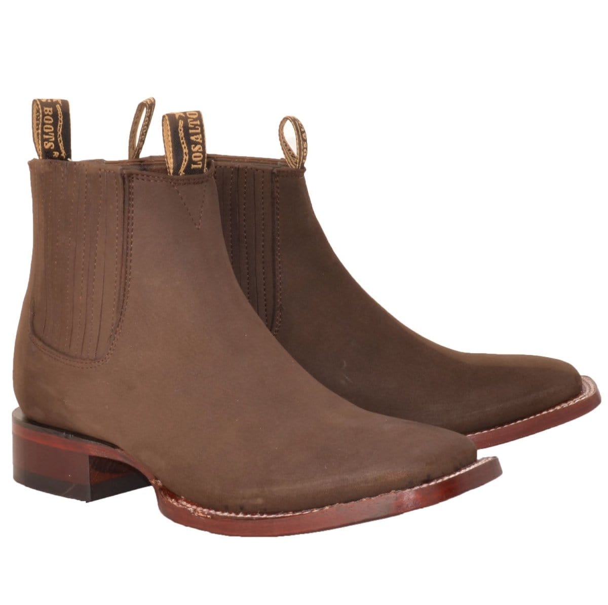 Los Altos Men's Square Toe Suede Leather Short Boots LAB-82B63-B - 6