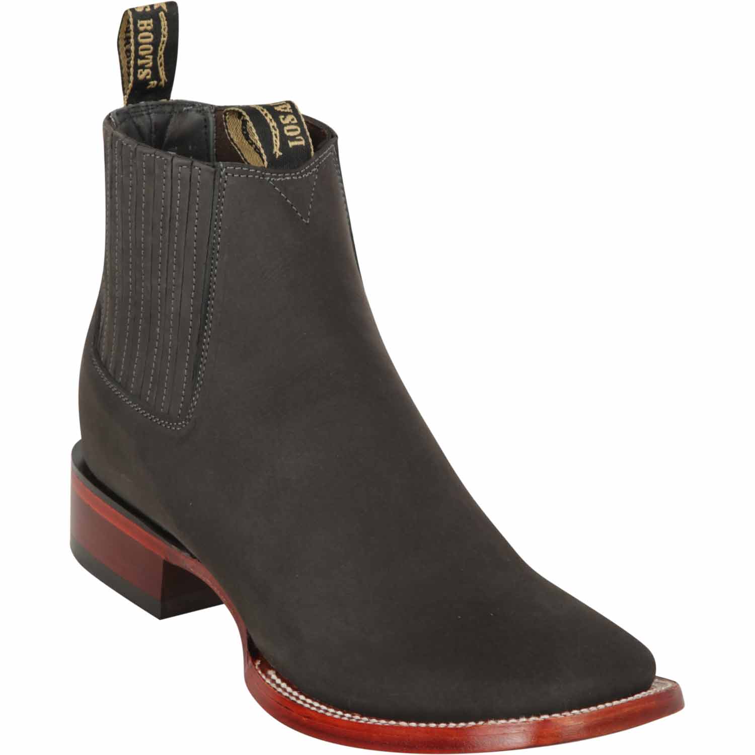 Los Altos Men's Square Toe Suede Leather Short Boots LAB-82B63-A - 6