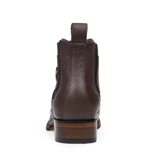 Los Altos Men's Square Toe Ostrich Short Boots LAB-82BV03