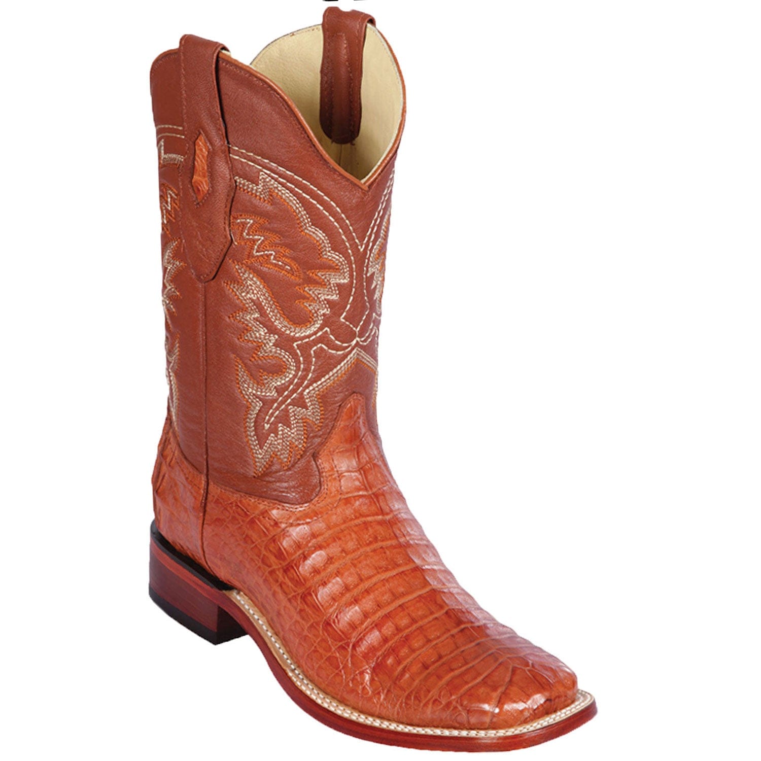 Men's Los Altos Caiman Belly Skin Wide Square Toe Boots 82282-A - 6