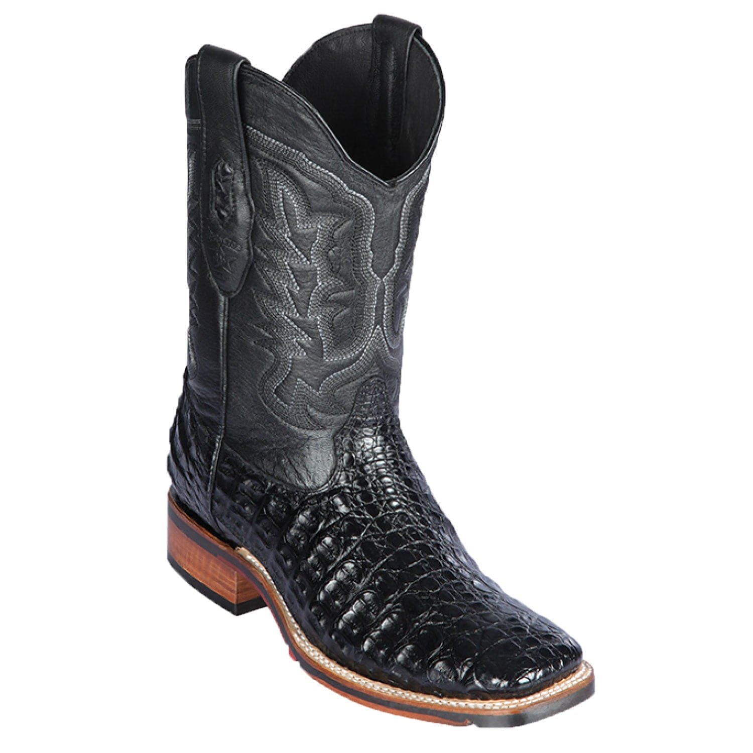 Men's Los Altos Caiman Flank Wide Square Toe Boots 826A18 - 6