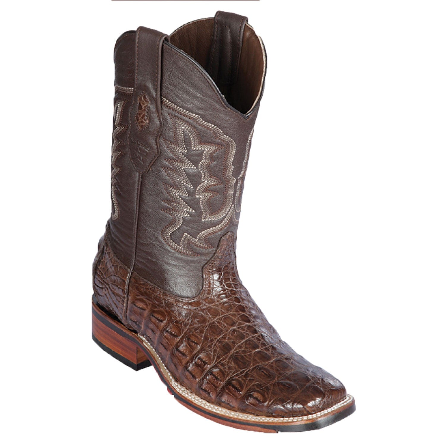 Men's Los Altos Caiman Flank Wide Square Toe Boots 826A18 - 6