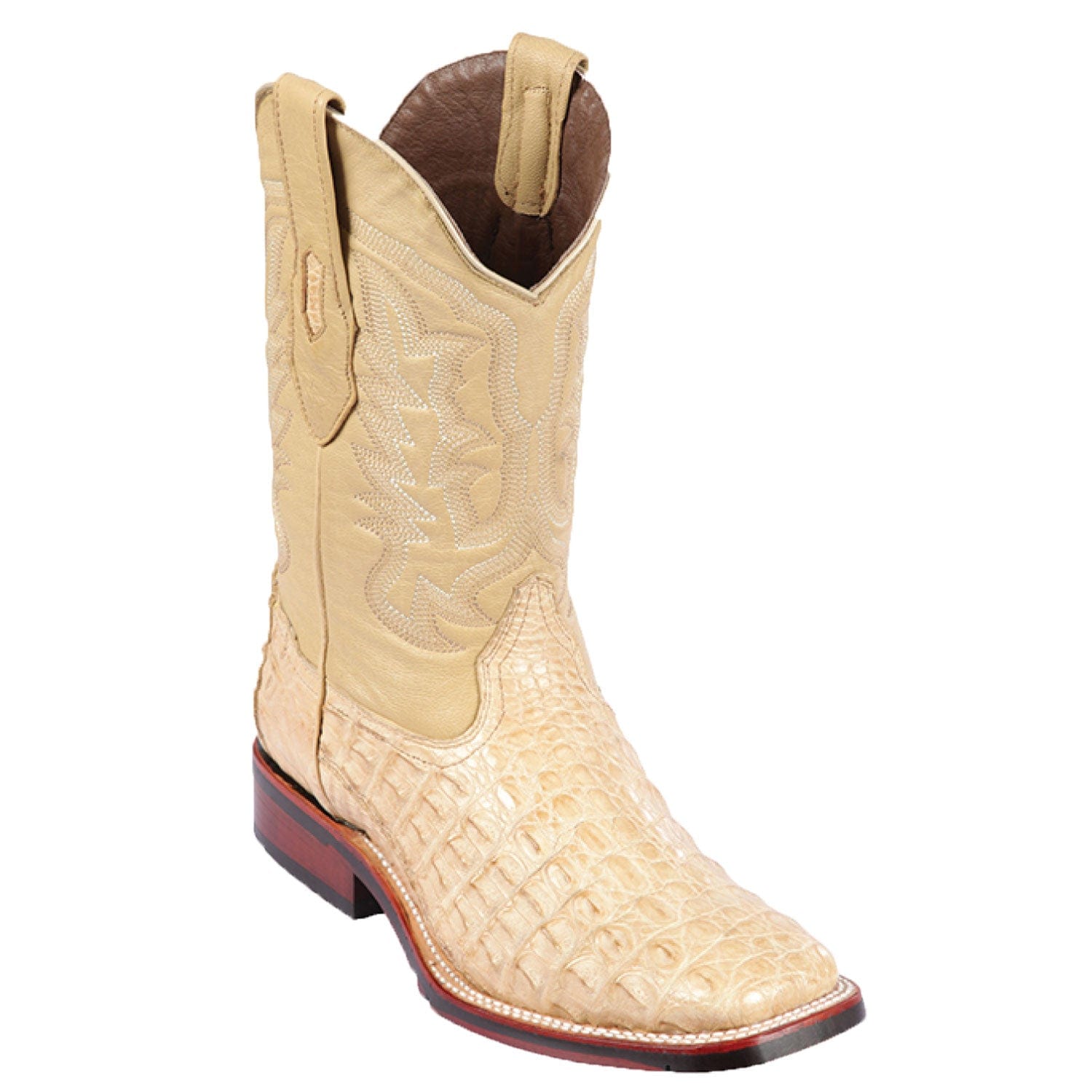 Men's Los Altos Caiman Flank Wide Square Toe Boots 826A18 - 6