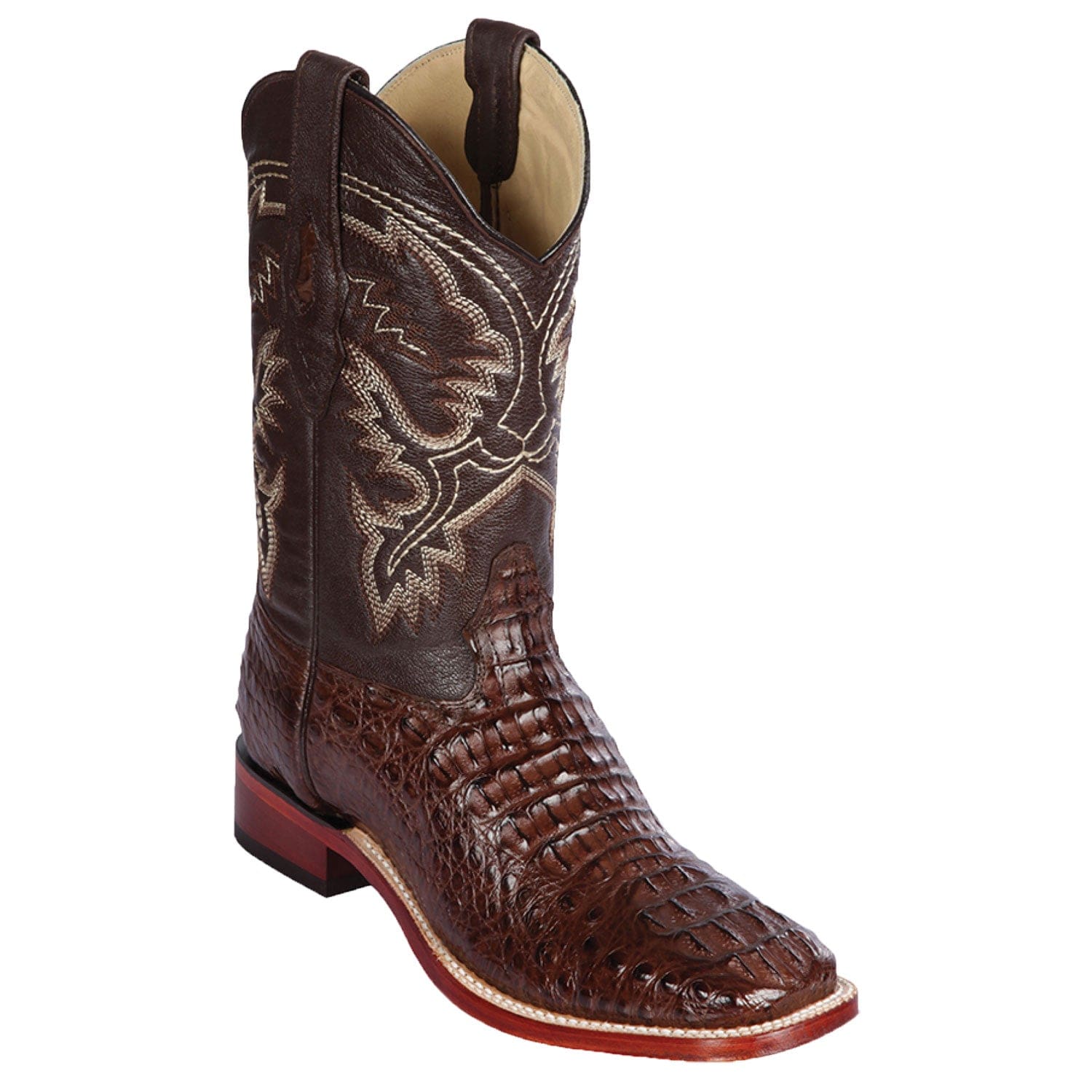 Men's Los Altos Caiman Hornback Wide Square Toe Boots 82202 - 6
