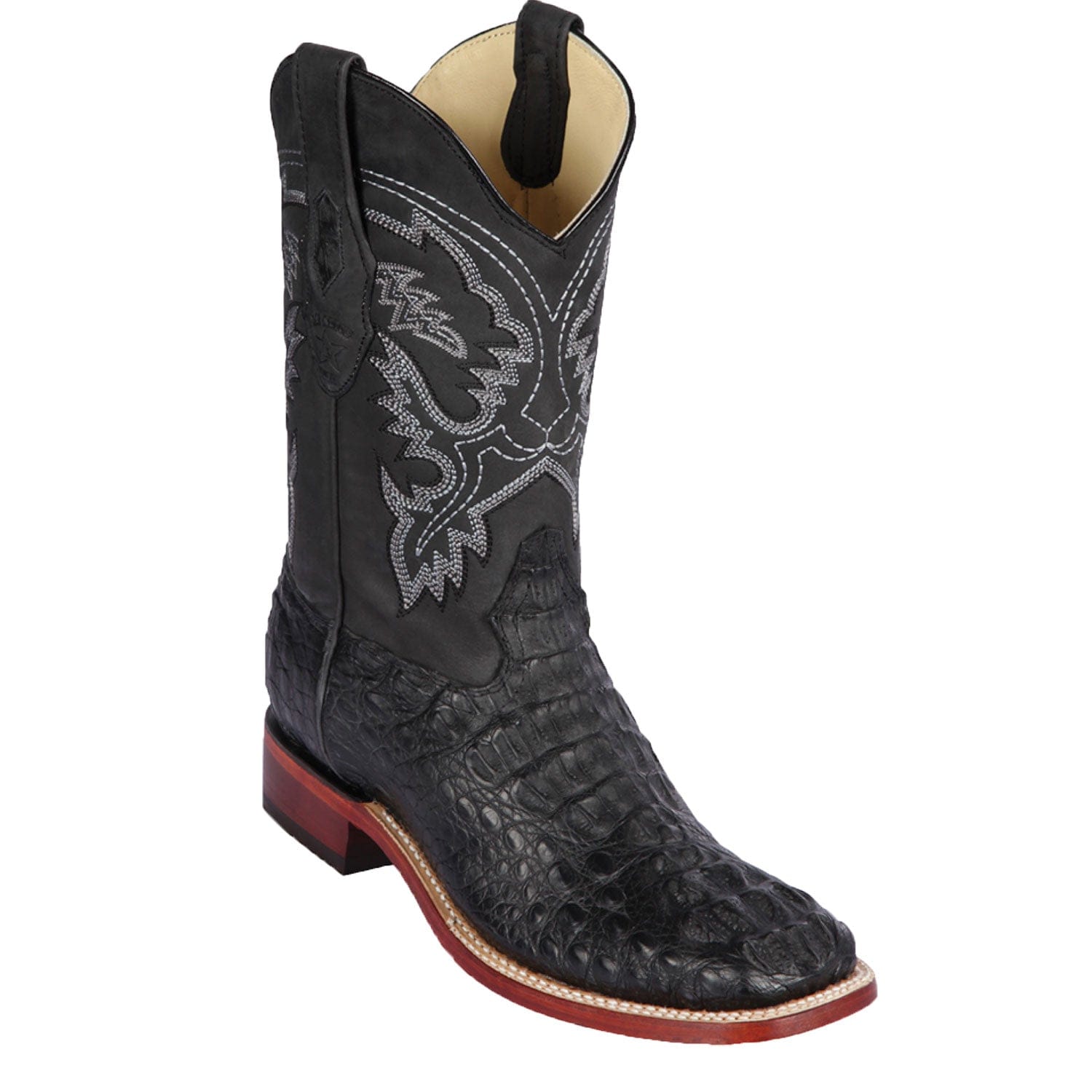 Men's Los Altos Caiman Hornback Wide Square Toe Boots 822G02 - 6