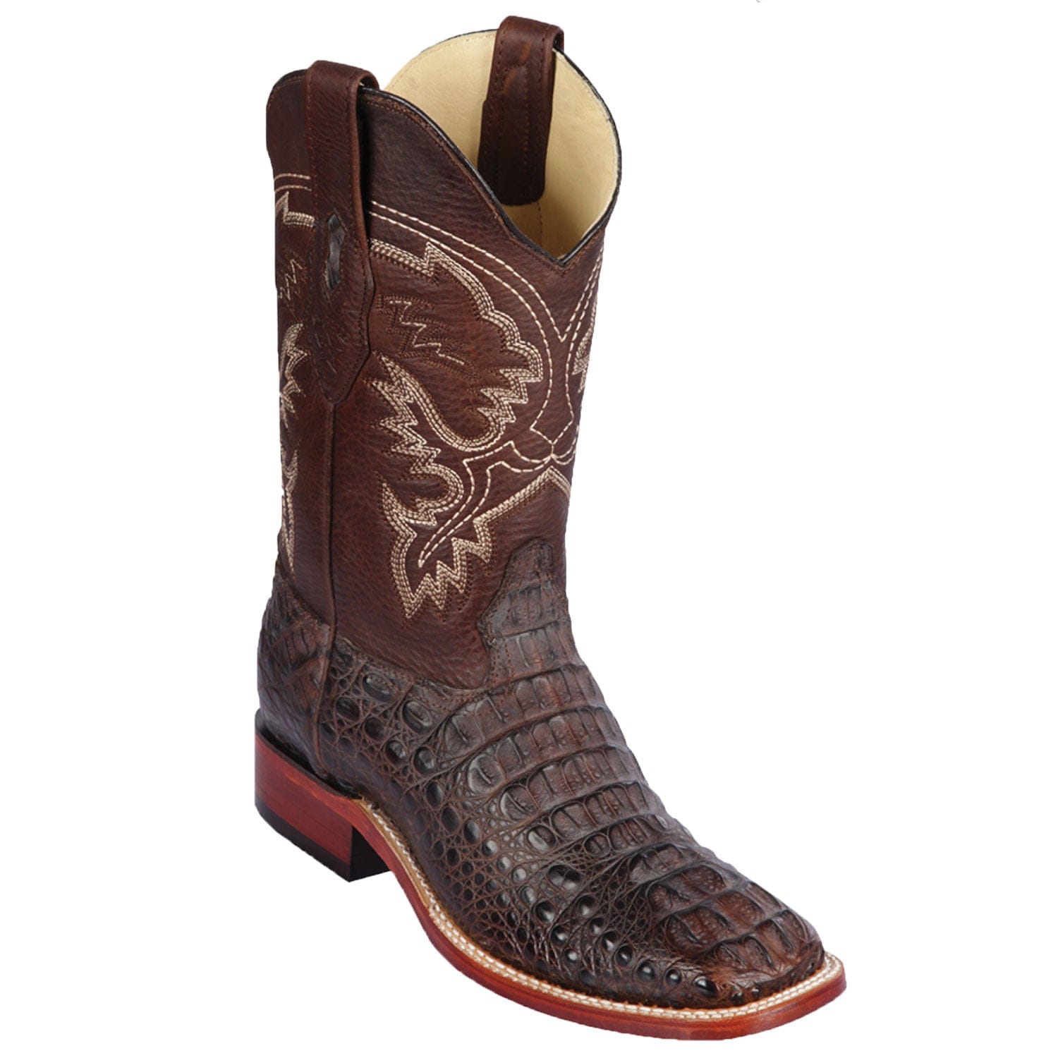 Men's Los Altos Caiman Hornback Wide Square Toe Boots 822G02 - 6
