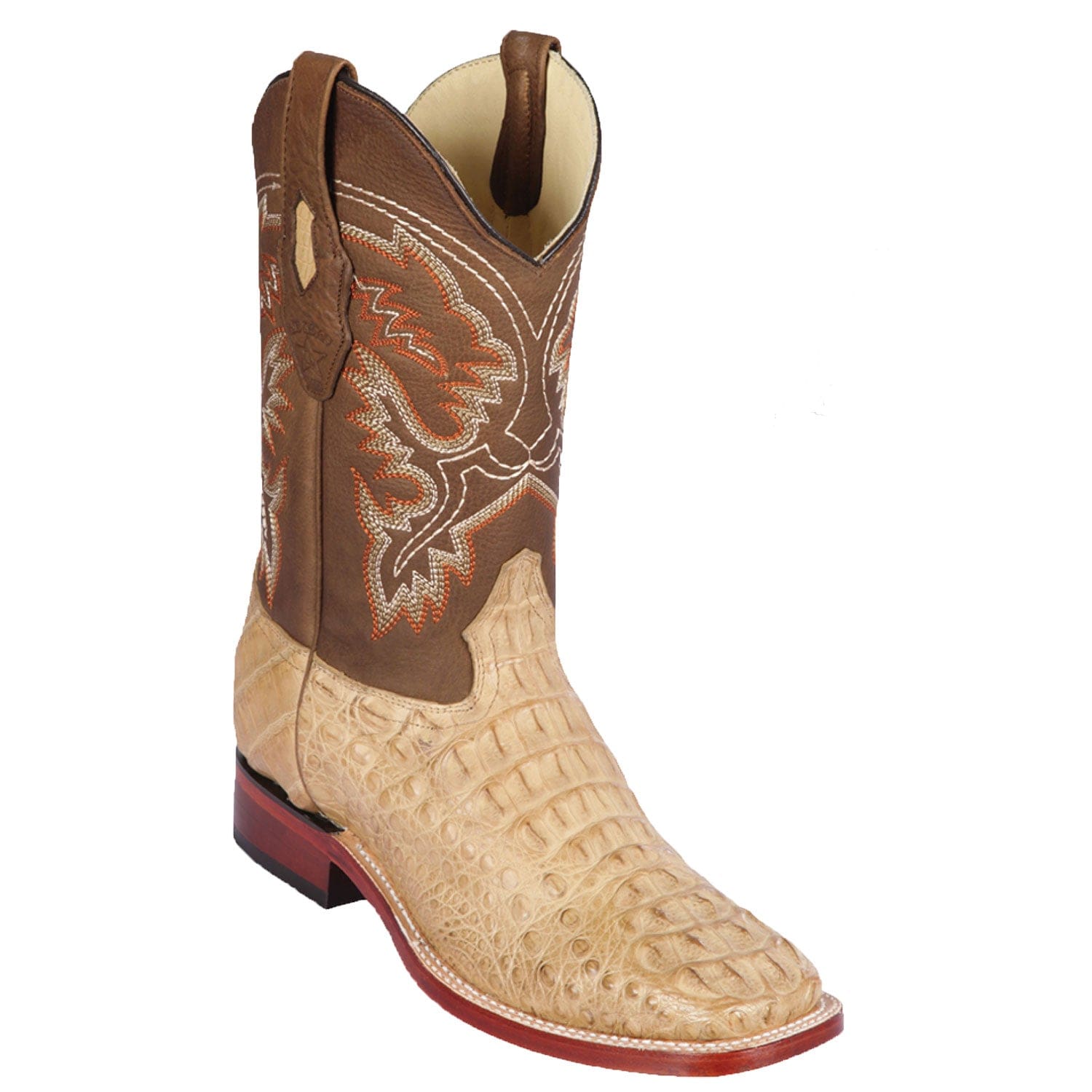 Men's Los Altos Caiman Hornback Wide Square Toe Boots 822G02 - 6