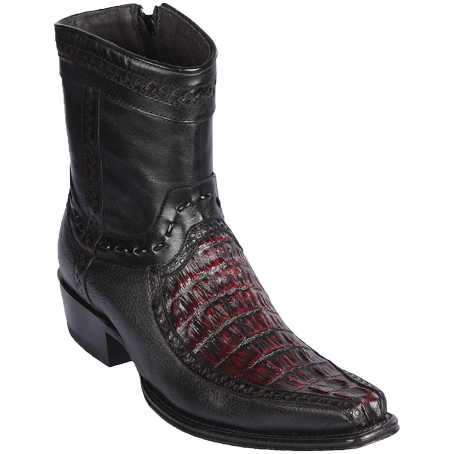 Men's Los Altos Caiman Tail and Deer European Toe Short Boots 76BF01 - 6