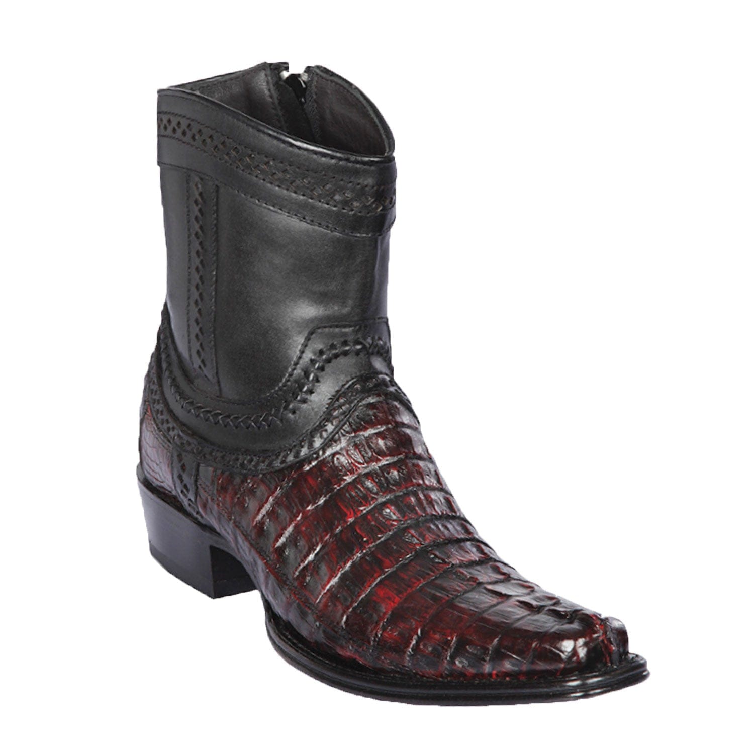 Men's Los Altos Caiman Tail European Toe Short Boots 76B01 - 6