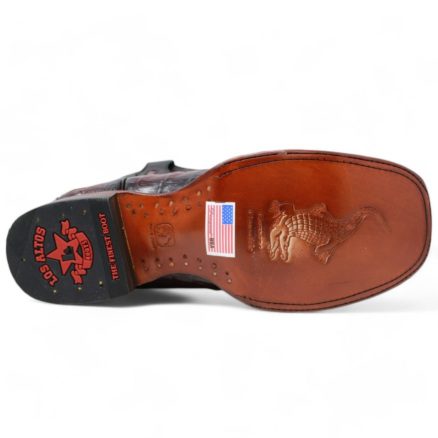 Men's Los Altos Caiman Tail Wide Square Toe Boot 8220143 - 6