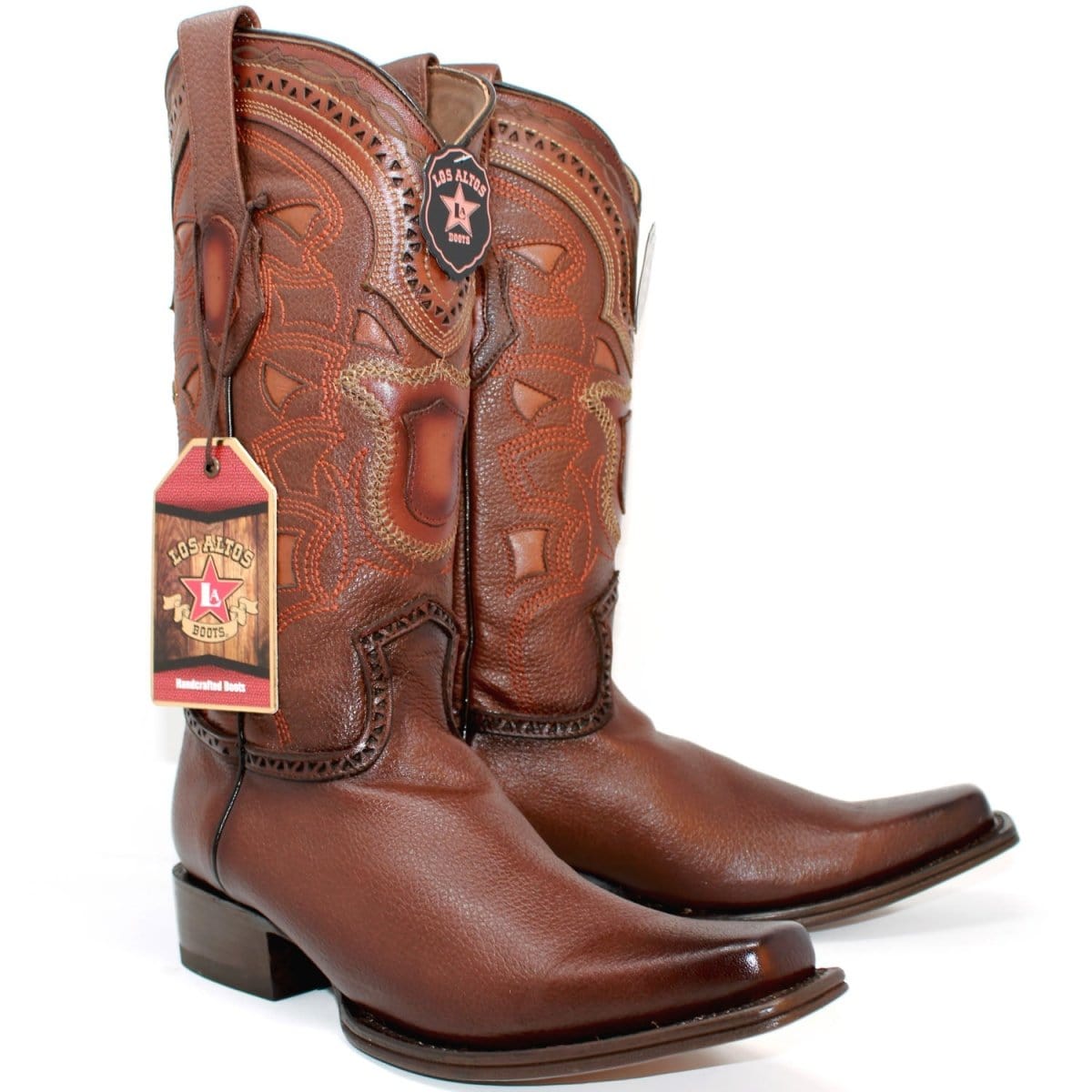 Men's Los Altos Genuine Leather European Square Toe Boots 7627 - 6