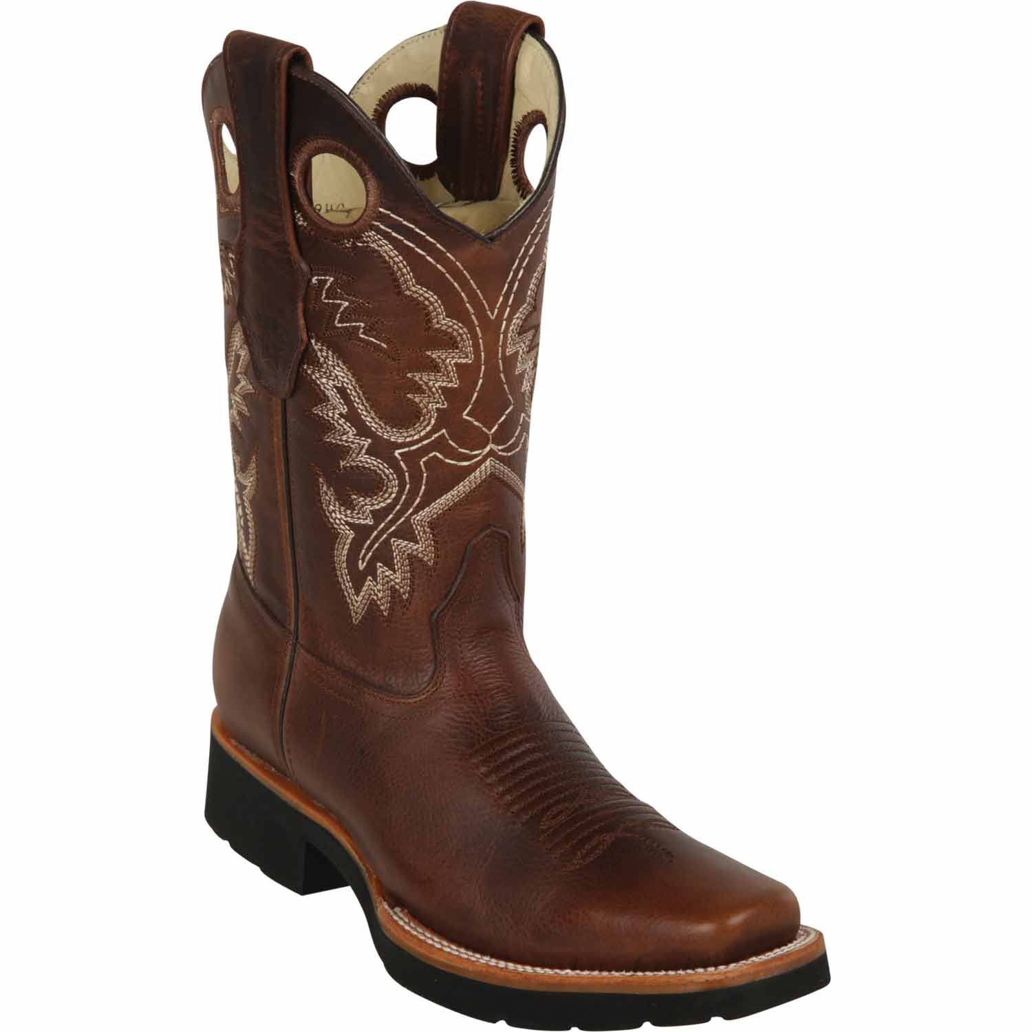 Men's Los Altos Genuine Leather Rodeo Square Toe Boots 813E9940 - 6