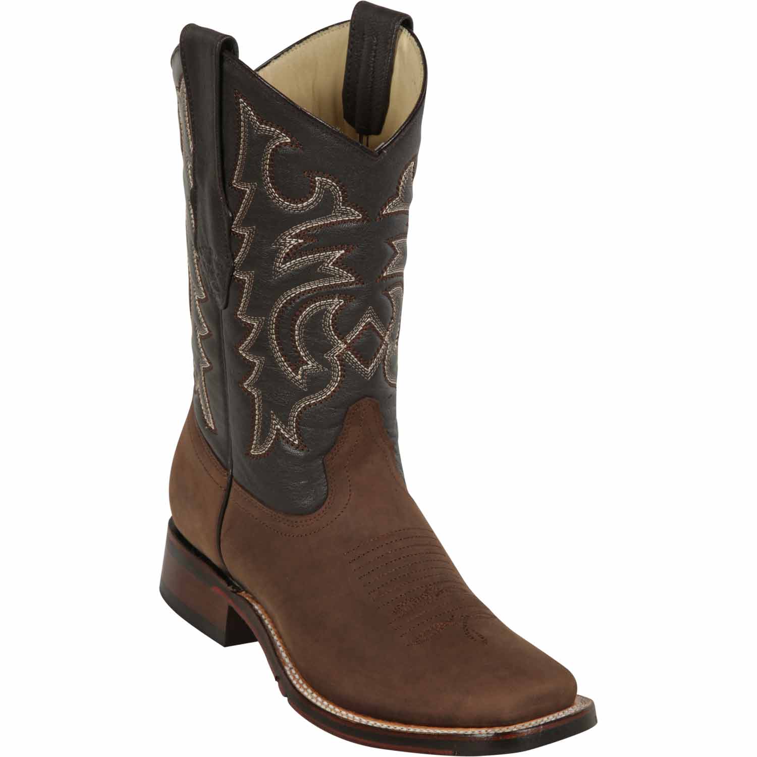 Men's Los Altos Genuine Leather Wide Square Toe Boots 82662 - 6