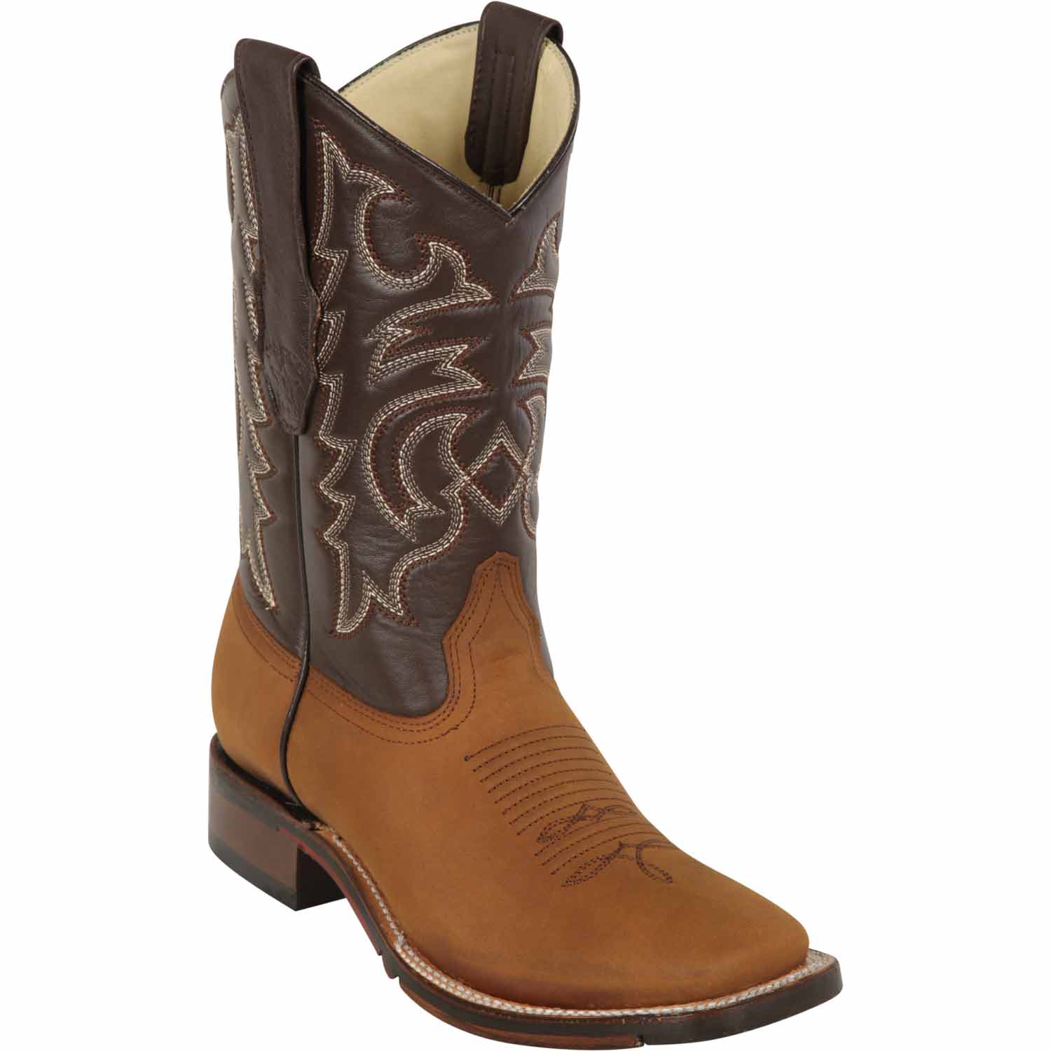 Men's Los Altos Genuine Leather Wide Square Toe Boots 82662 - 6
