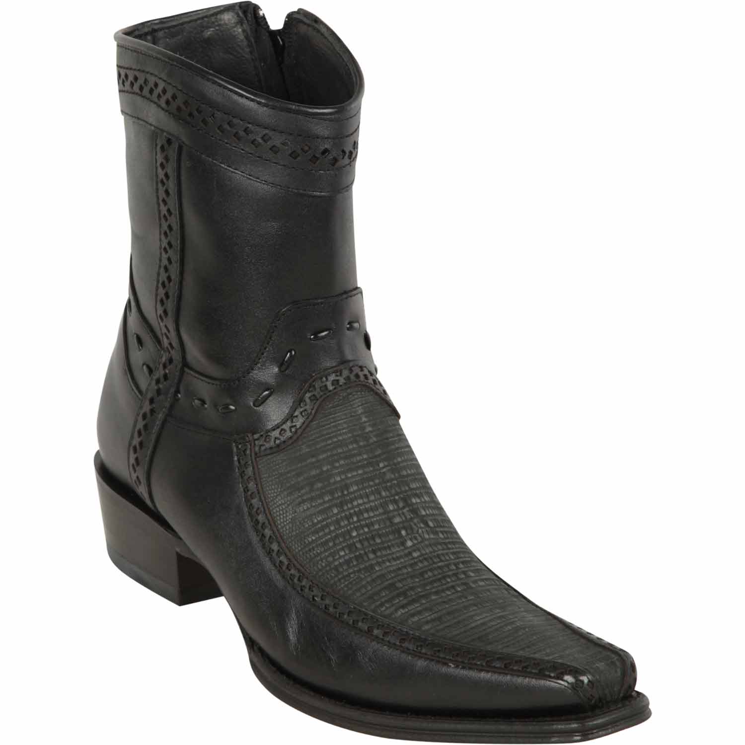 Men's Los Altos Lizard and Deer Skin European Toe Short Boots 76BF07 - 6