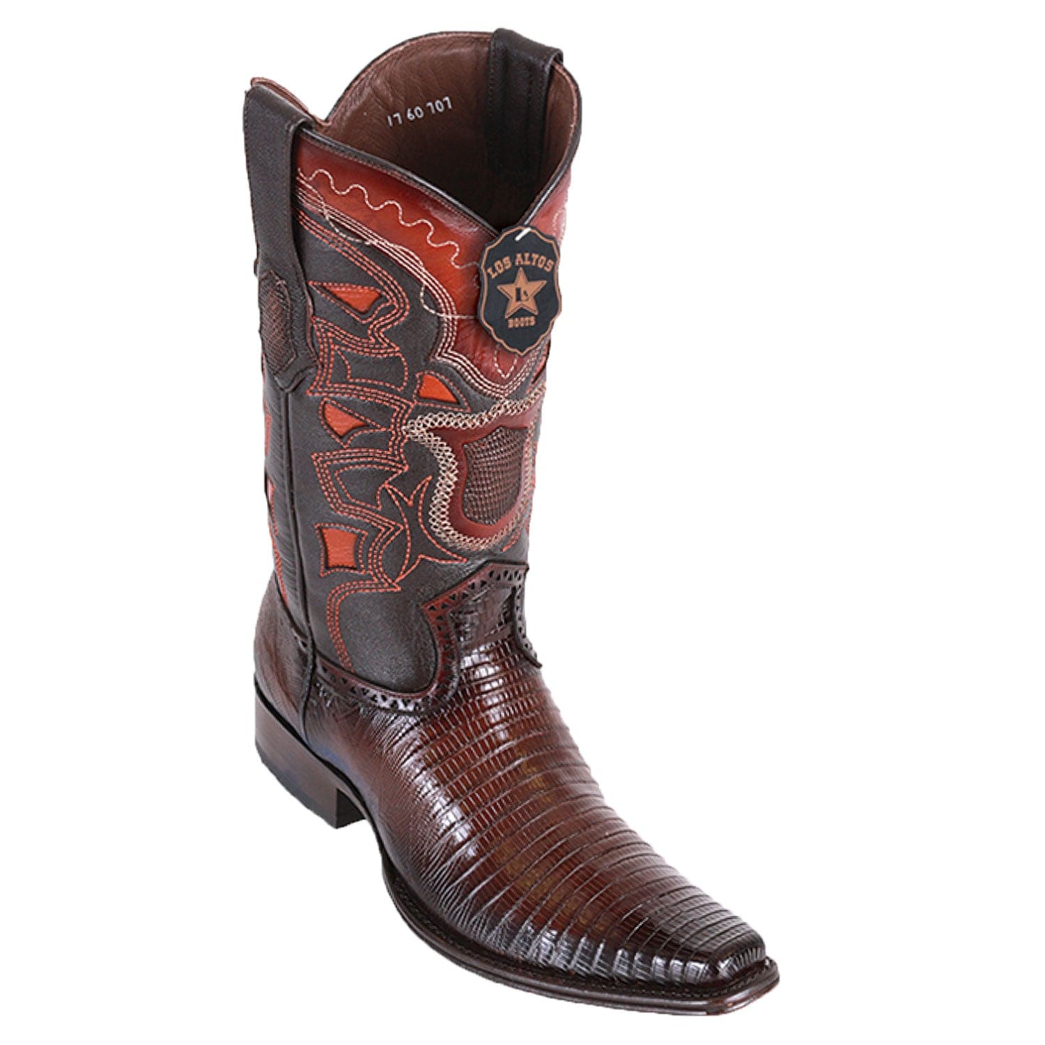Men's Los Altos Lizard Skin European Square Toe Boots 7607 - 6