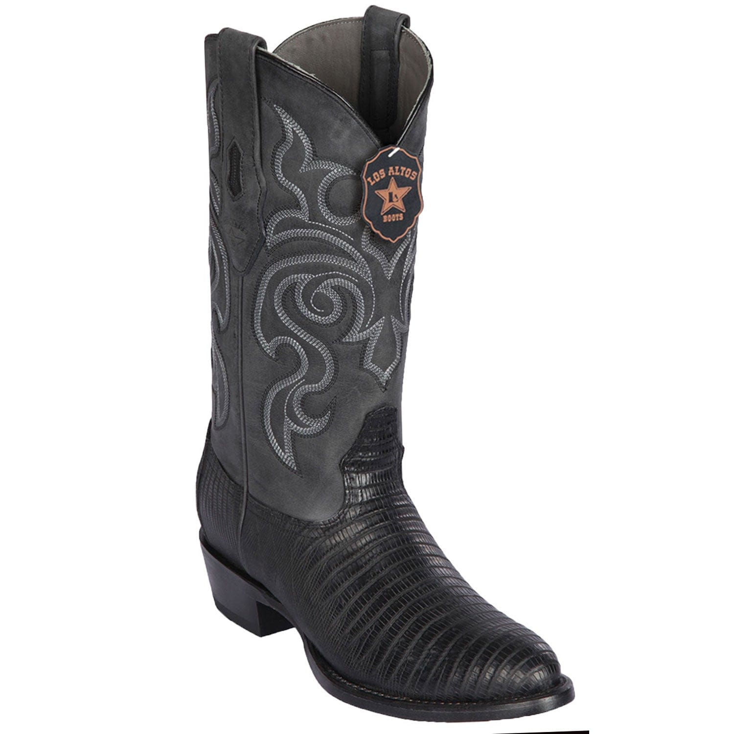 Men's Los Altos Lizard Skin Round Toe Boots 65G07 - 6