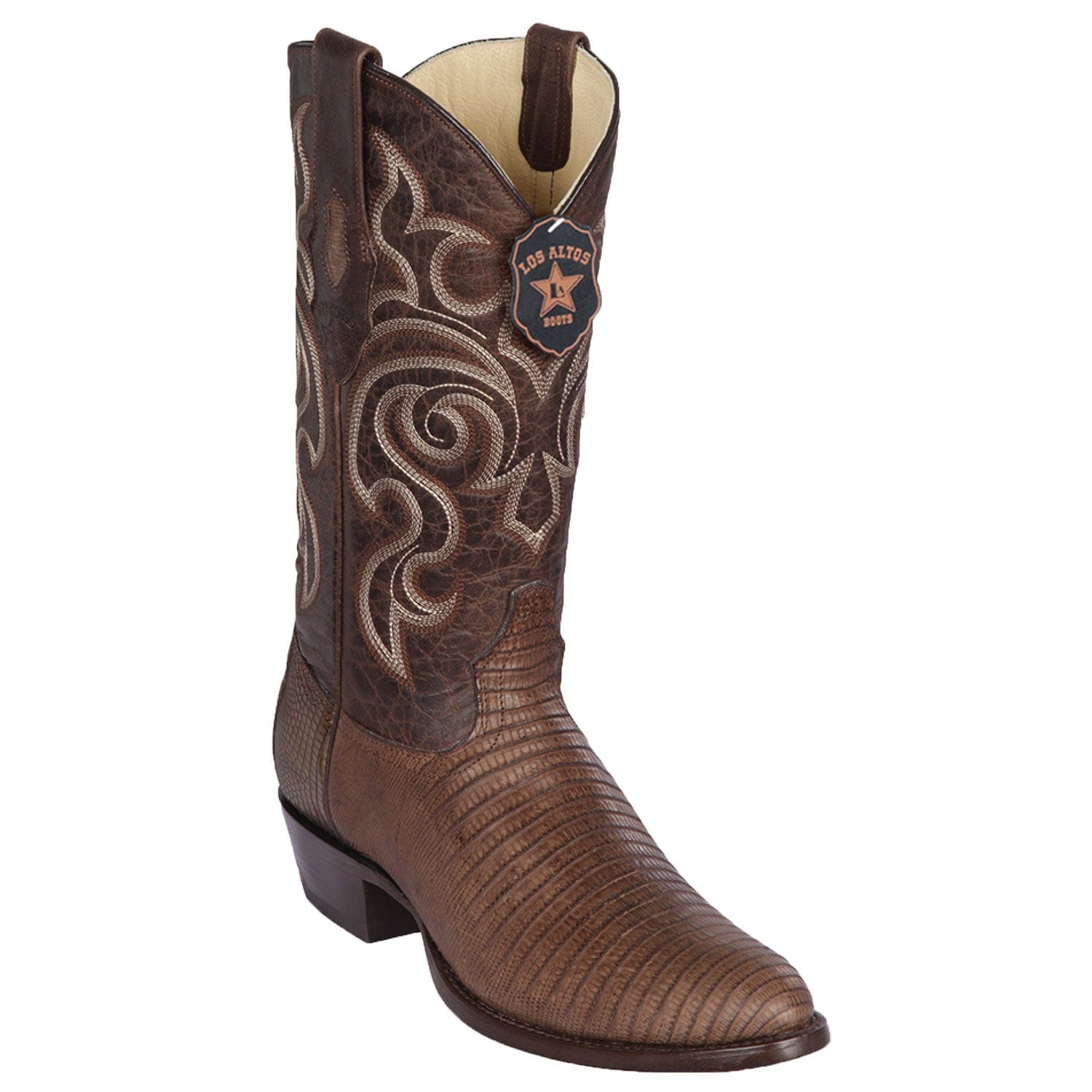 Men's Los Altos Lizard Skin Round Toe Boots 65G07 - 6