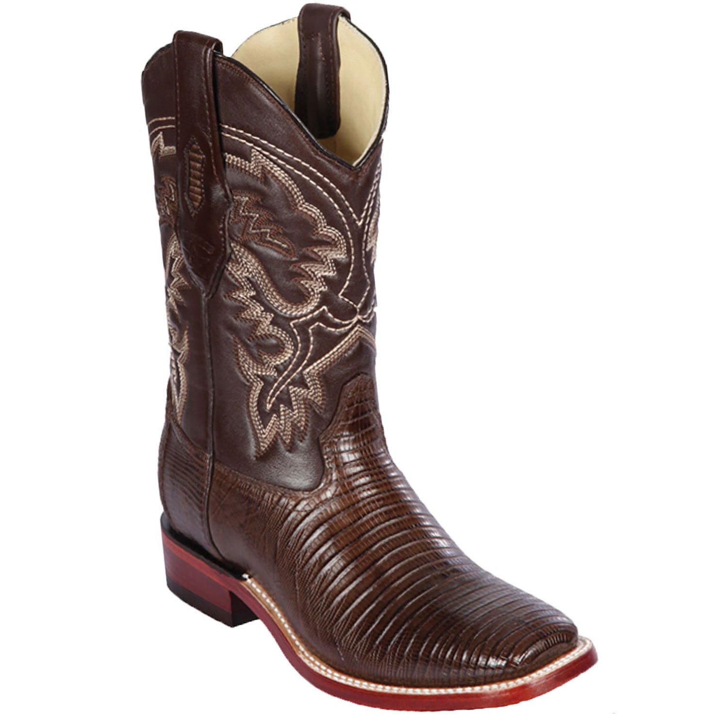 Men's Los Altos Lizard Skin Wide Square Toe Boots 82207 - 6