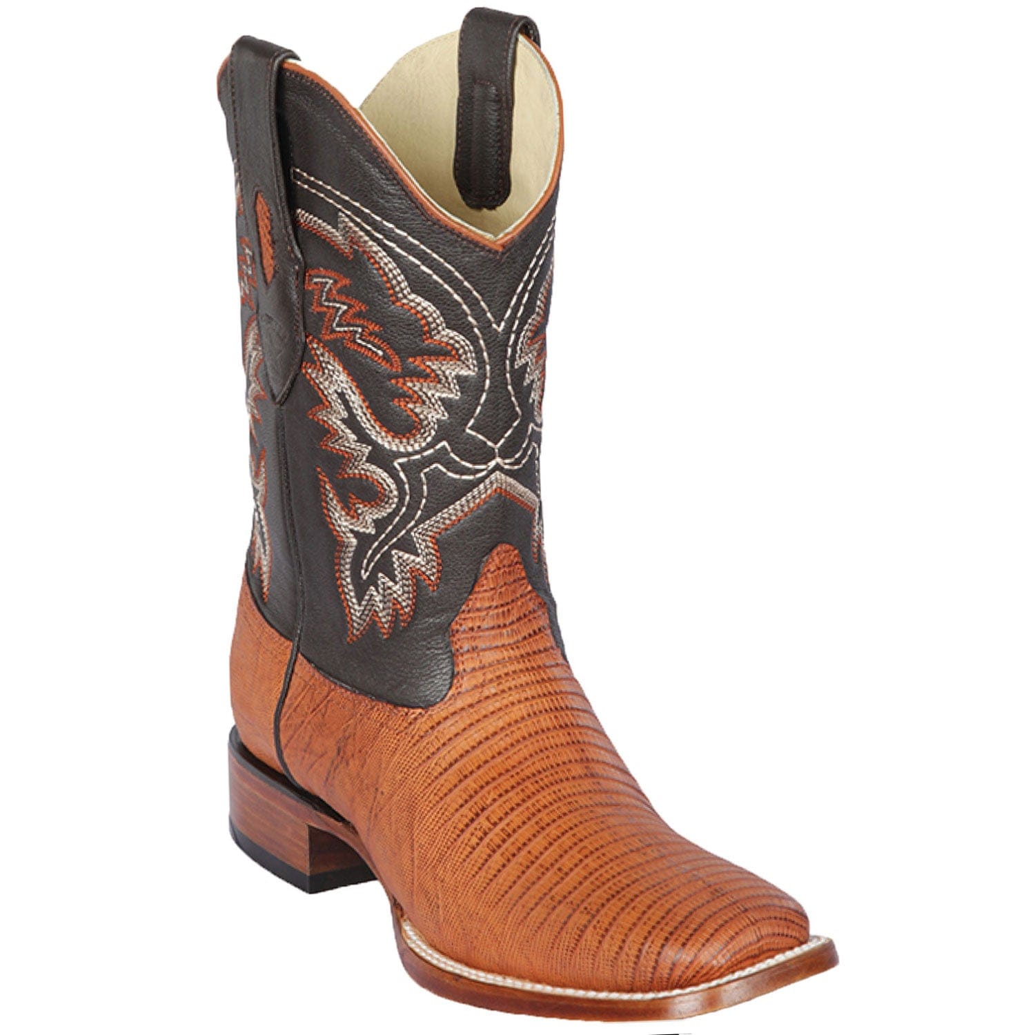 Men's Los Altos Lizard Skin Wide Square Toe Boots 82207 - 6