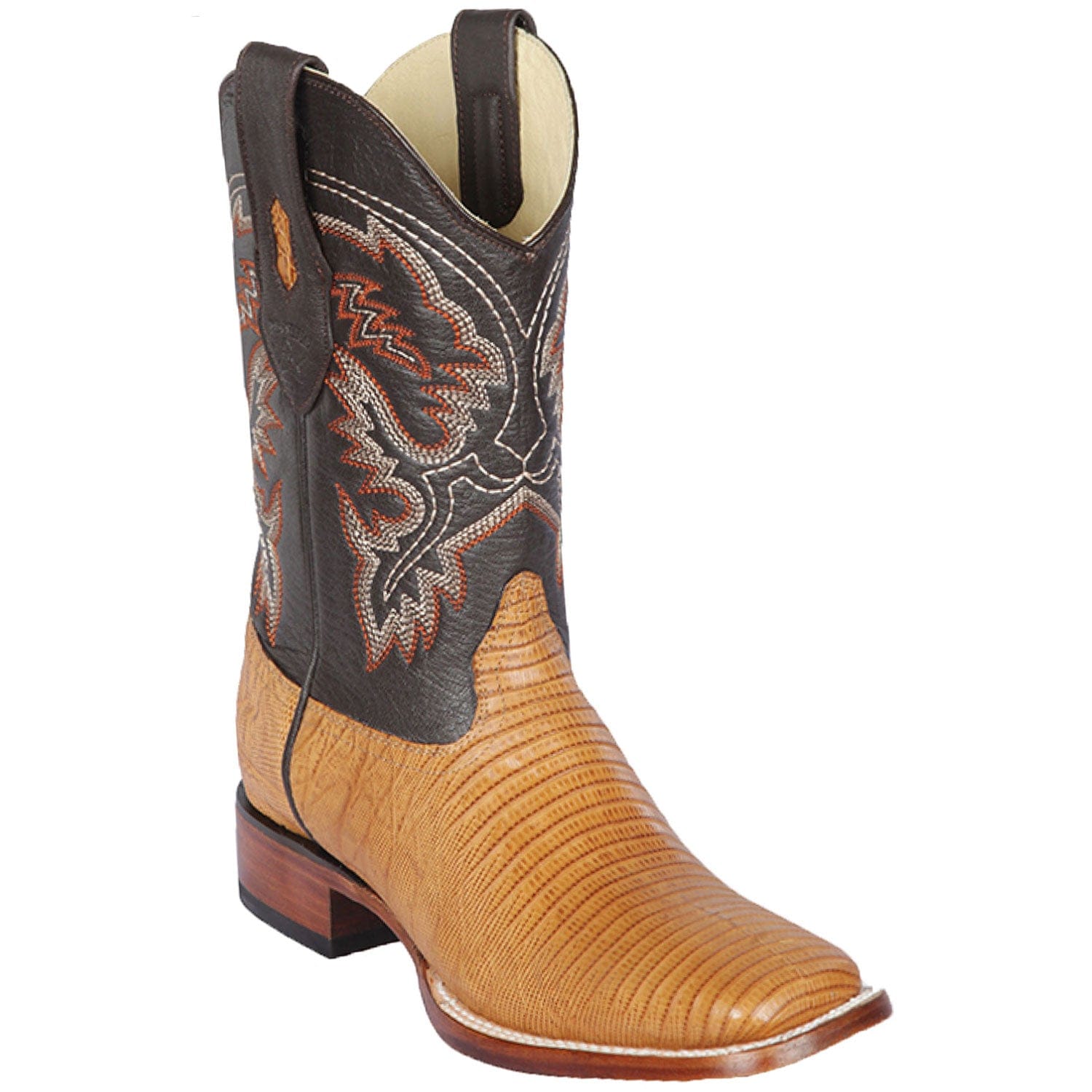 Men's Los Altos Lizard Skin Wide Square Toe Boots 82207 - 6