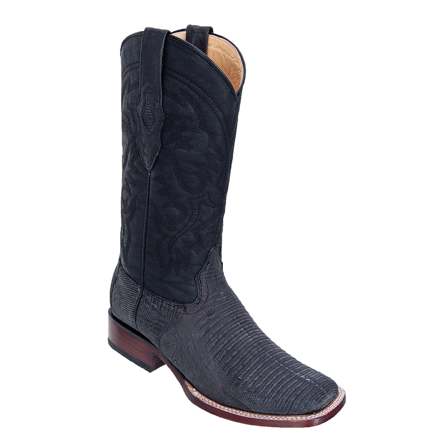 Men's Los Altos Lizard Skin Wide Square Toe Boots 82207 - 6