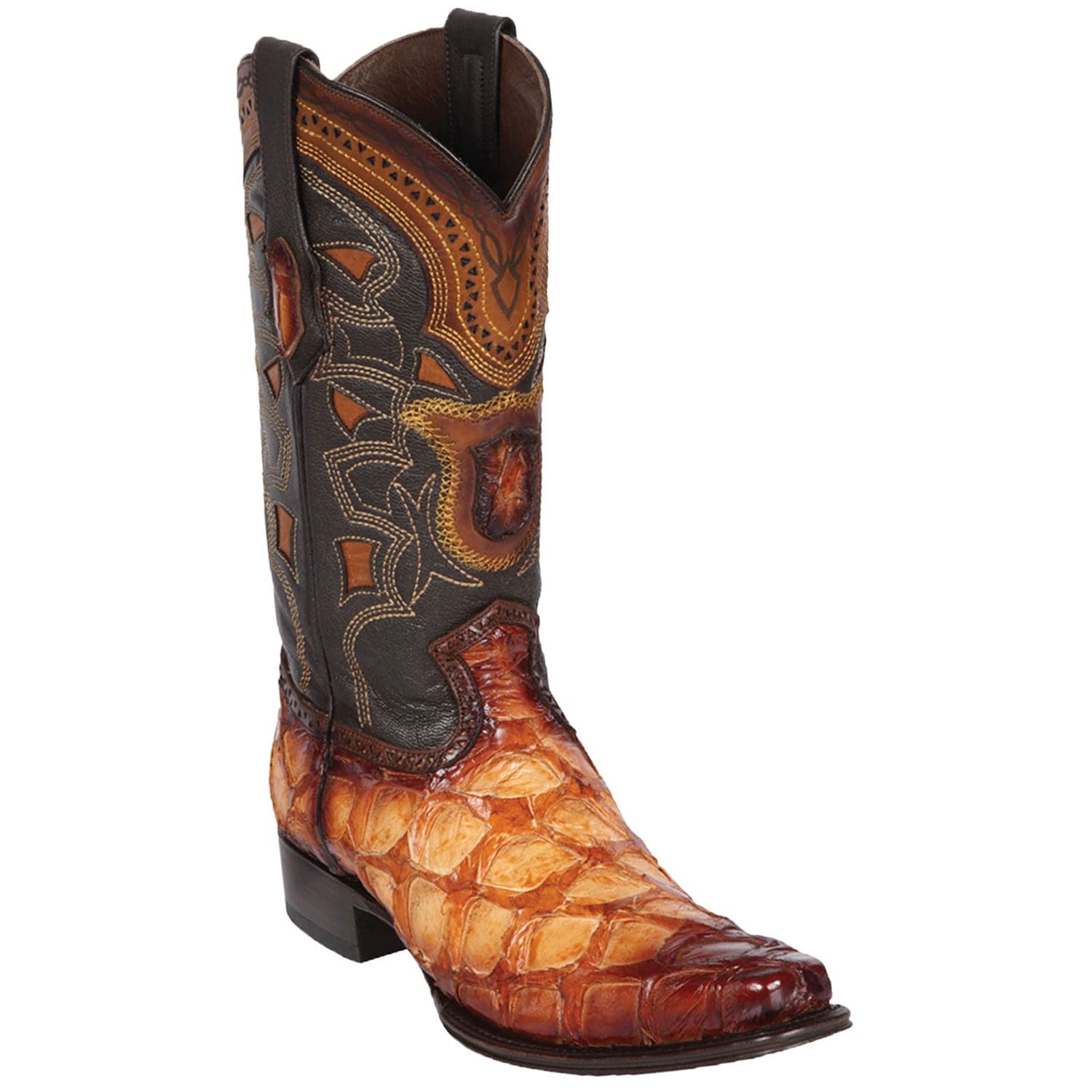 Men's Los Altos Monster Fish European Square Toe BootS 7610 - 6