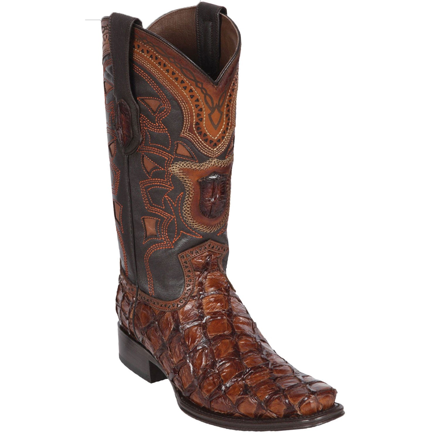 Men's Los Altos Monster Fish European Square Toe BootS 7610 - 6