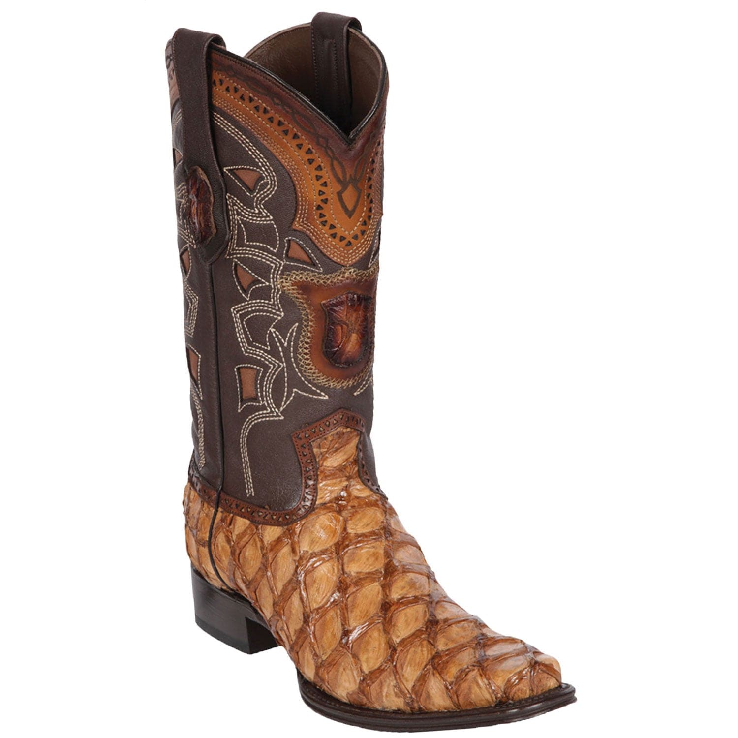 Men's Los Altos Monster Fish European Square Toe BootS 7610 - 6
