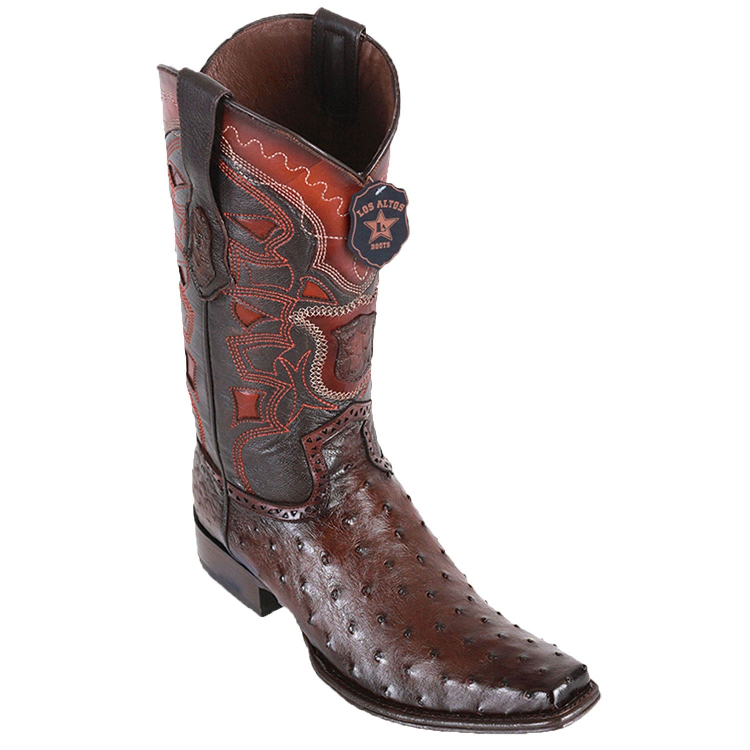 Men's Los Altos Original Ostrich European Square Toe Boots 7603-A - 6
