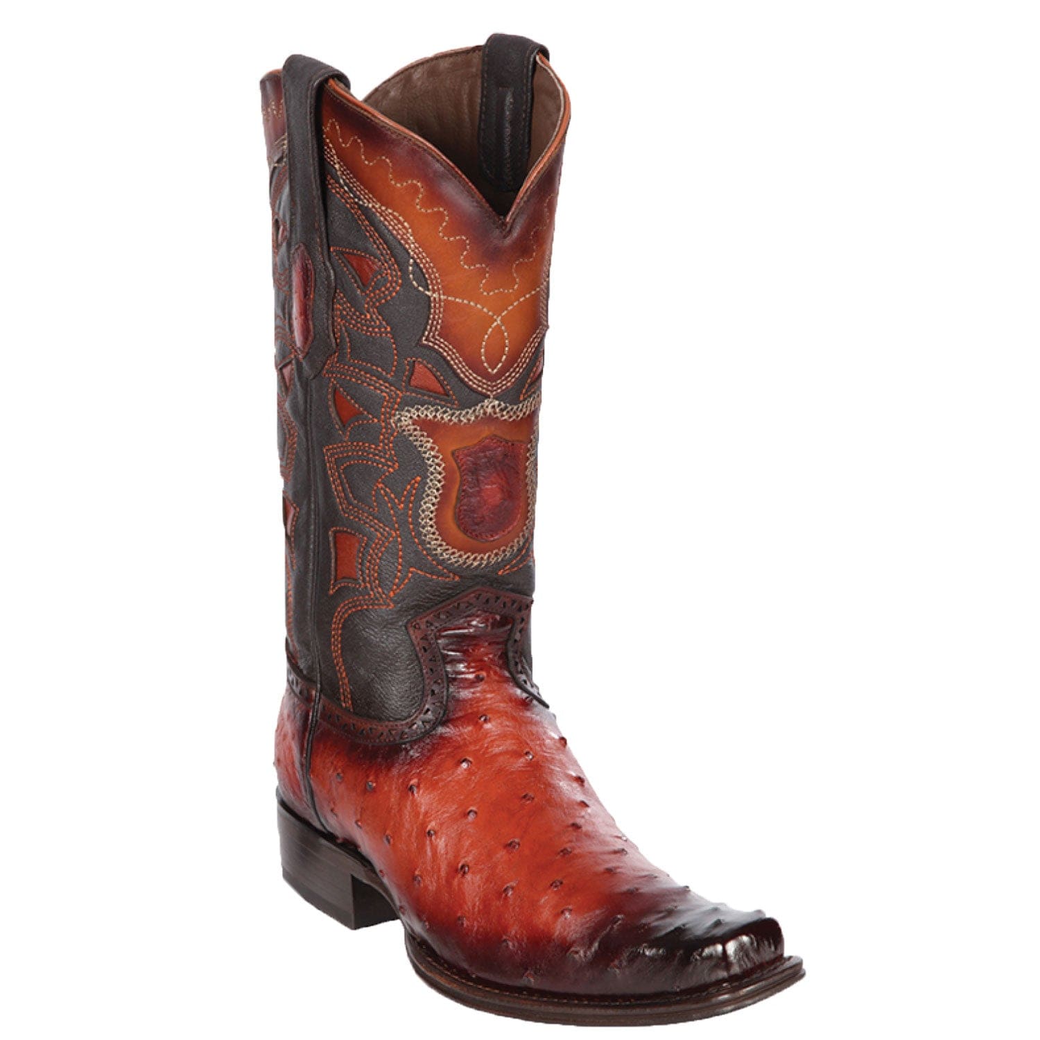 Men's Los Altos Original Ostrich European Square Toe Boots 7603-B - 6