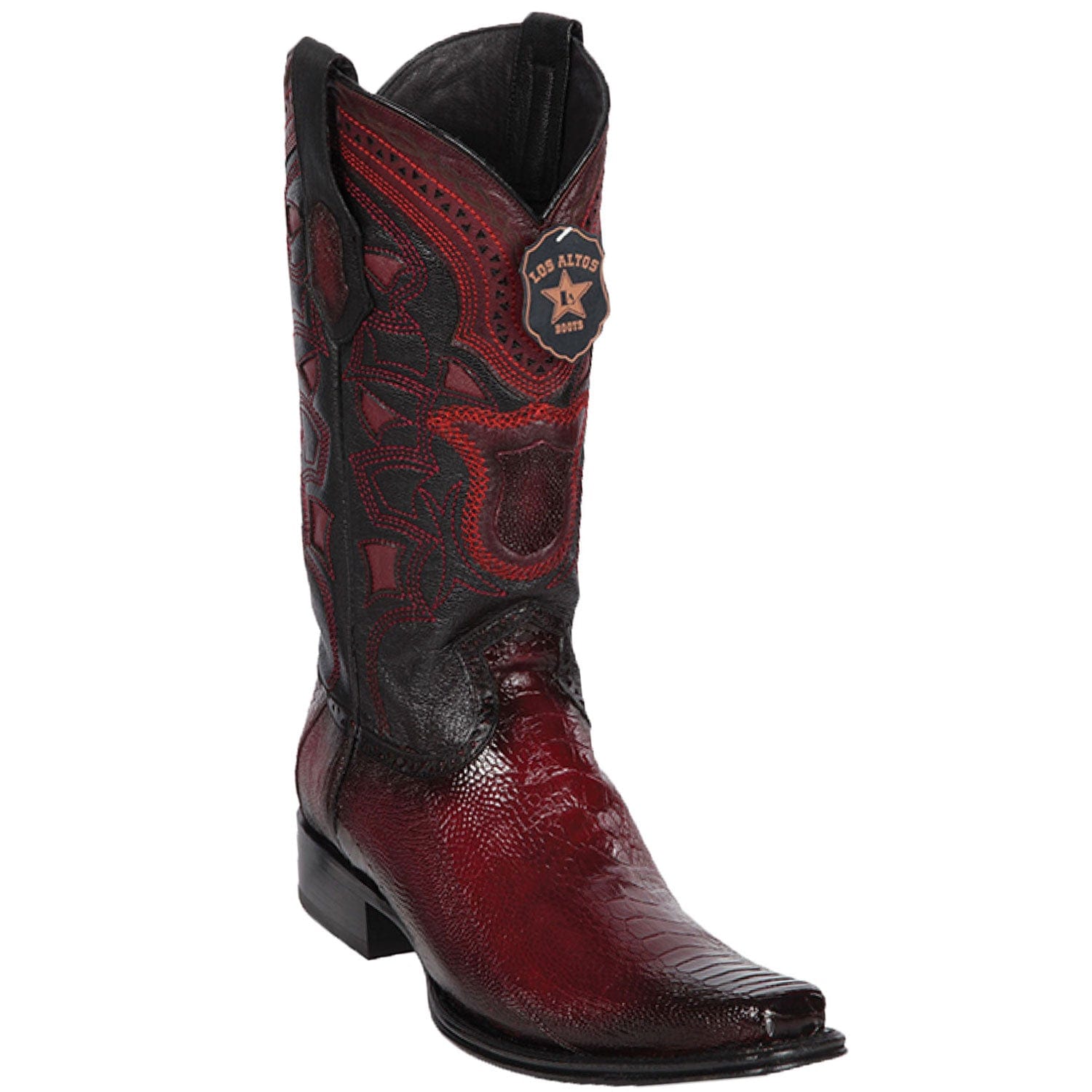 Men's Los Altos Original Ostrich Leg European Square Toe Boots 7605 - 6