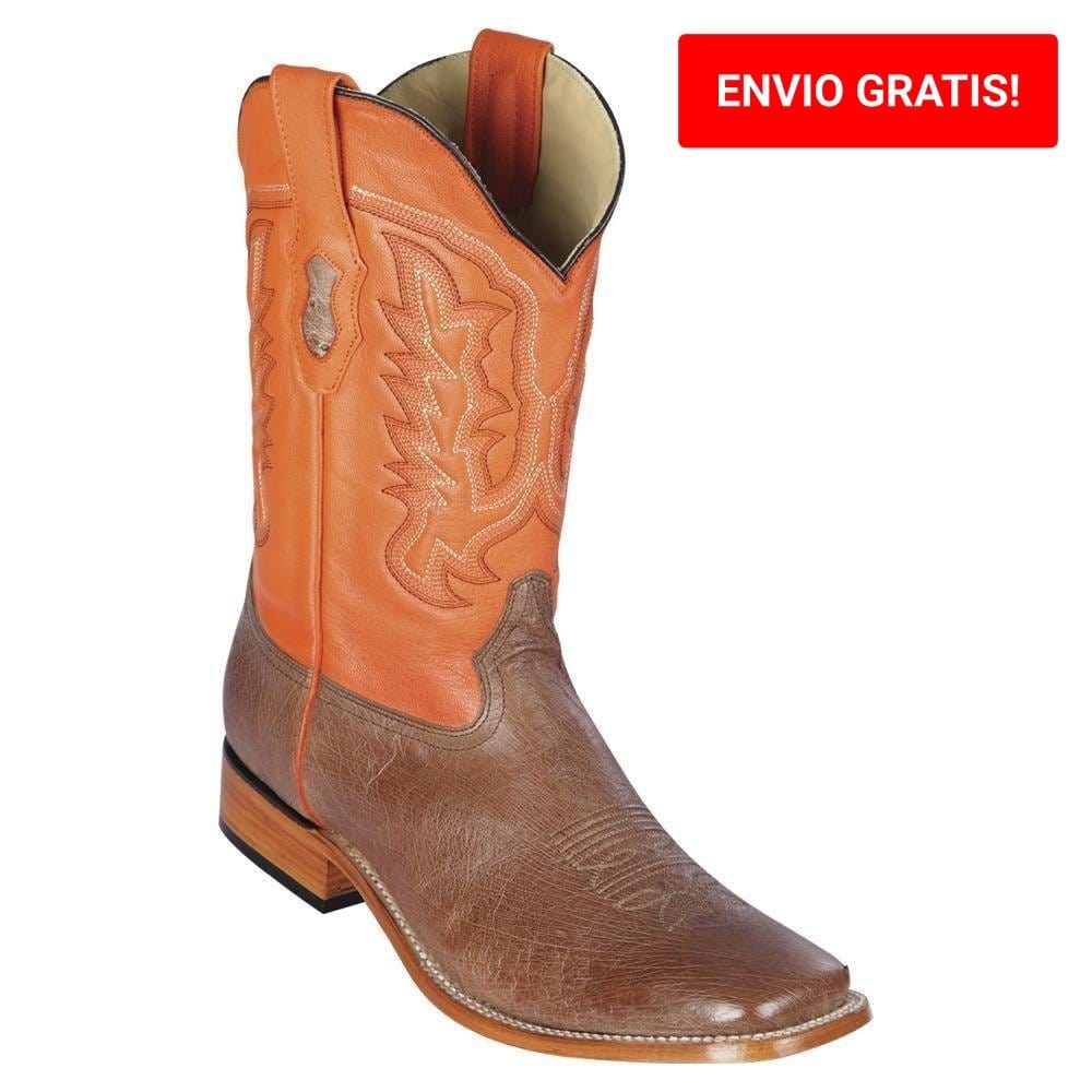 Men's Los Altos Smooth Ostrich Wide Square Toe Boots 82797-B - 6