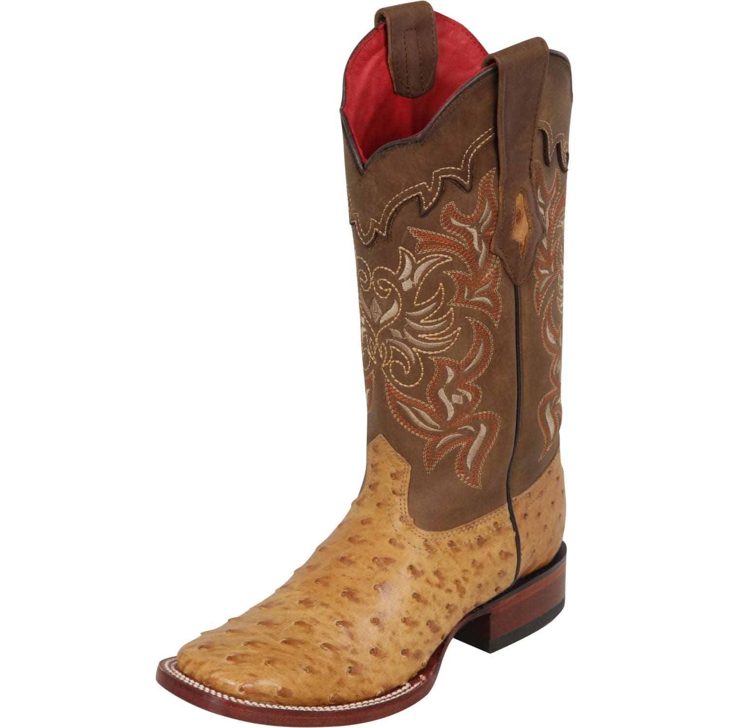 Women's Los Altos Ostrich Square Toe Boot LAB-322N0354 - 5