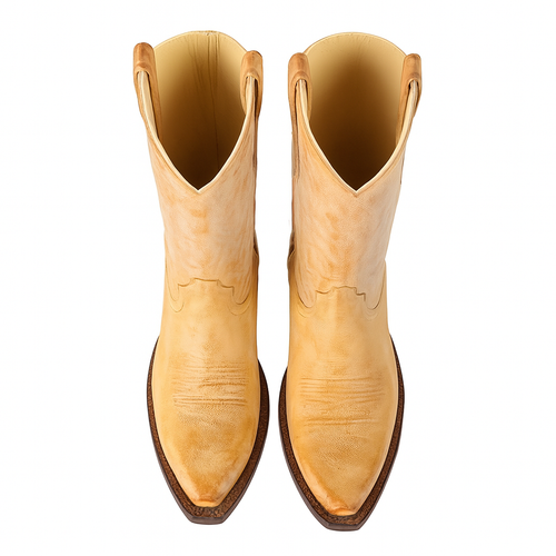 Los Altos Boots - Mens Dress Cowboy Boot - Low Priced Vintage Snip Toe Western Boots - in Honey-New Designer Collection