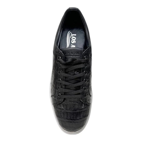 Men's Genuine Full Caiman Belly Skin Sneakers - Black LAB-ZSM028205