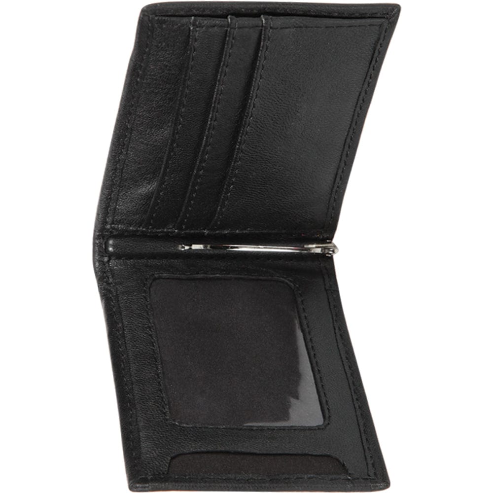 Los Altos Ostrich Skin Wallet CA40305 - Black