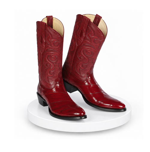 Eel Burgundy R-Toe Boots