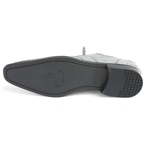 Los Altos Men's Gray Crocodile Shoes Gator Shoes