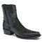 Los Altos Men's Original Python Skin European Toe Short Boots - Black