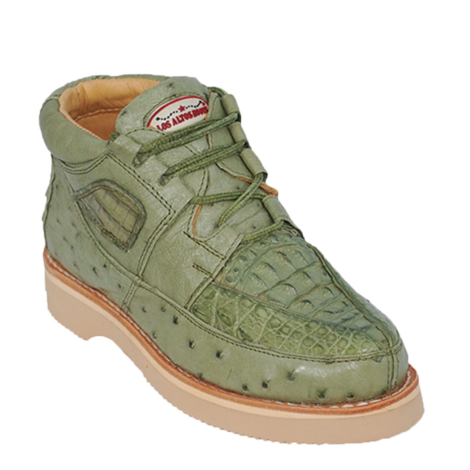 Men's Los Altos Caiman and Ostrich Skin Shoe ZA050248 - 6