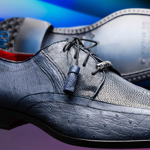 Marco Di Milano Lucca: Navy Leather Dress Shoe