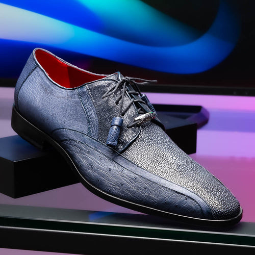 Marco Di Milano Lucca: Navy Leather Dress Shoe