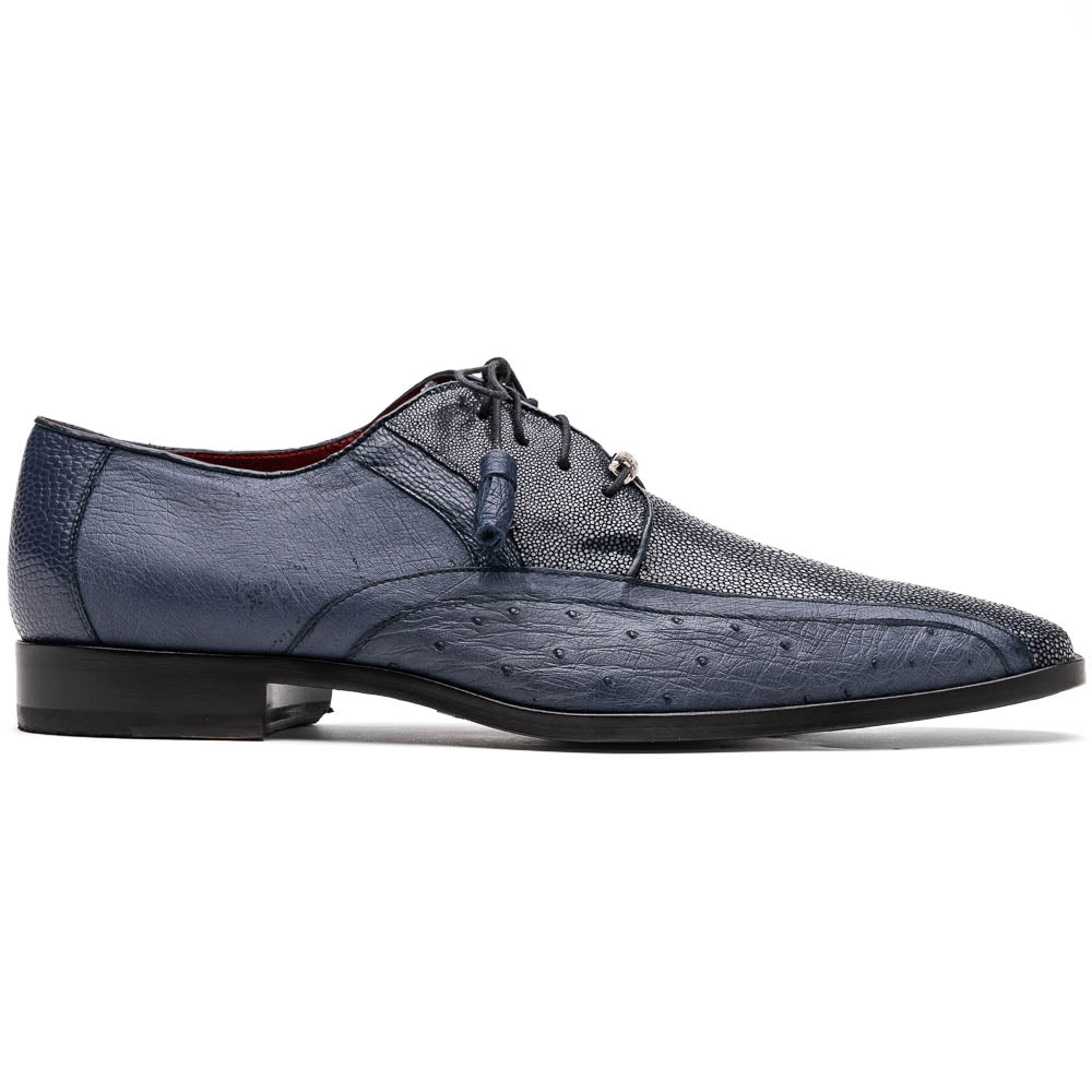 Marco Di Milano Lucca Navy Ostrich & Stingray Shoes - 8
