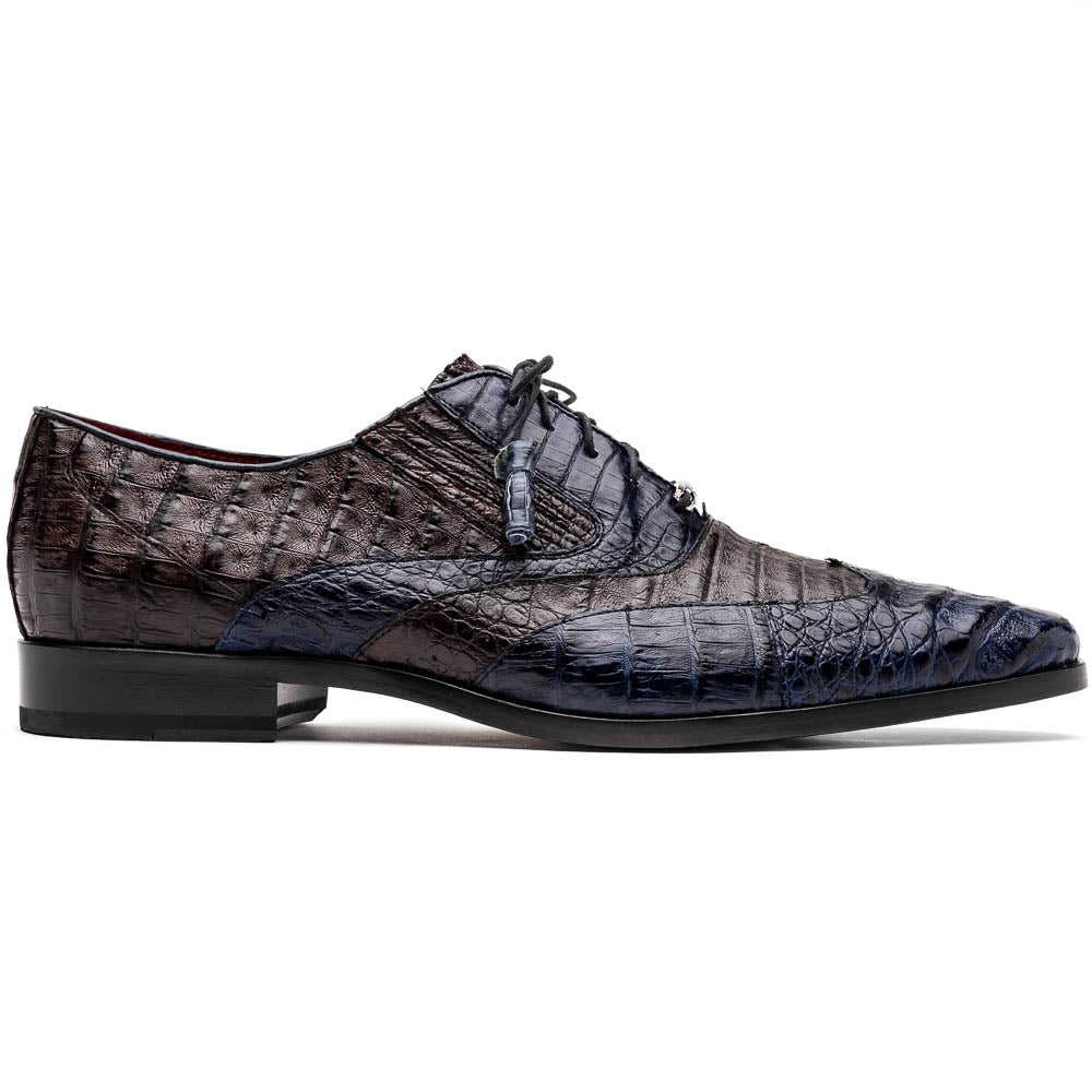Marco Di Milano Luciano Crocodile Classic Wingtip Dress Shoes Oxfords - 8